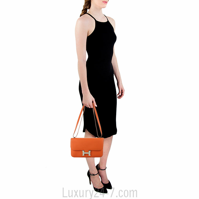 Hermes Orange Constance Elan Swift Bag