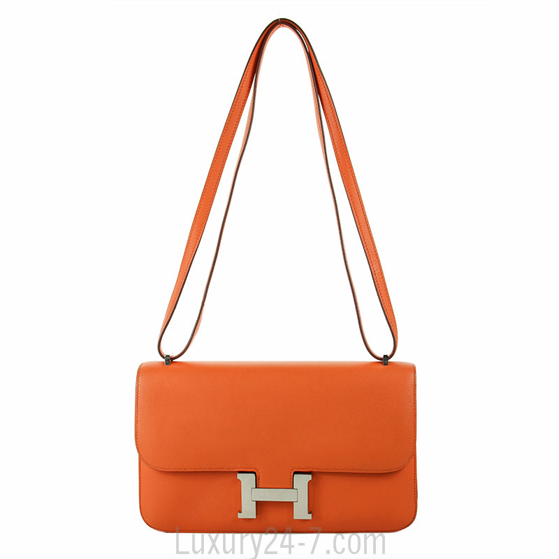 Hermes Orange Constance Elan Swift Bag
