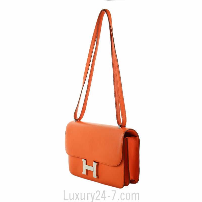 Hermes Orange Constance Elan Swift Bag