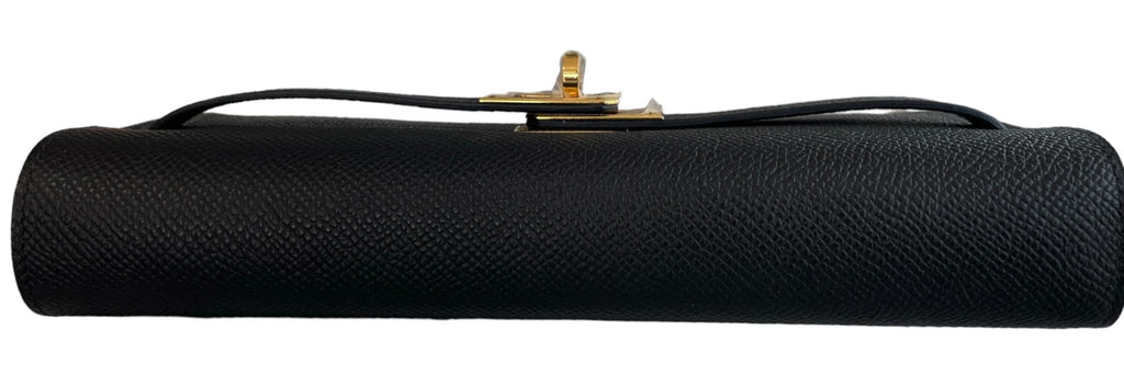 2023 Hermes Noir Epsom Kelly To Go Wallet on Strap WGH
