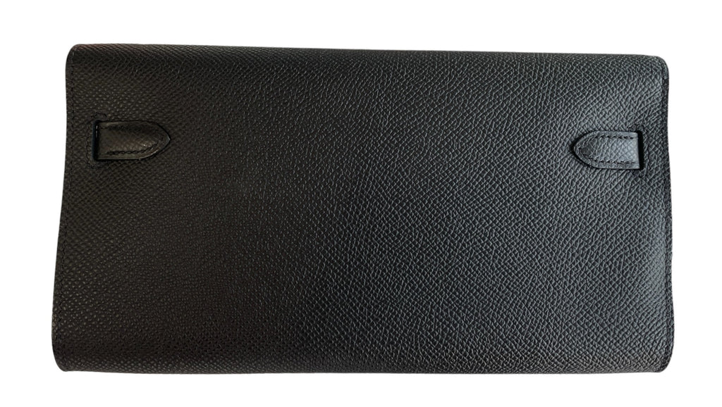 2023 Hermes Noir Epsom Kelly To Go Wallet on Strap WGH