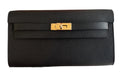 2023 Hermes Noir Epsom Kelly To Go Wallet on Strap WGH