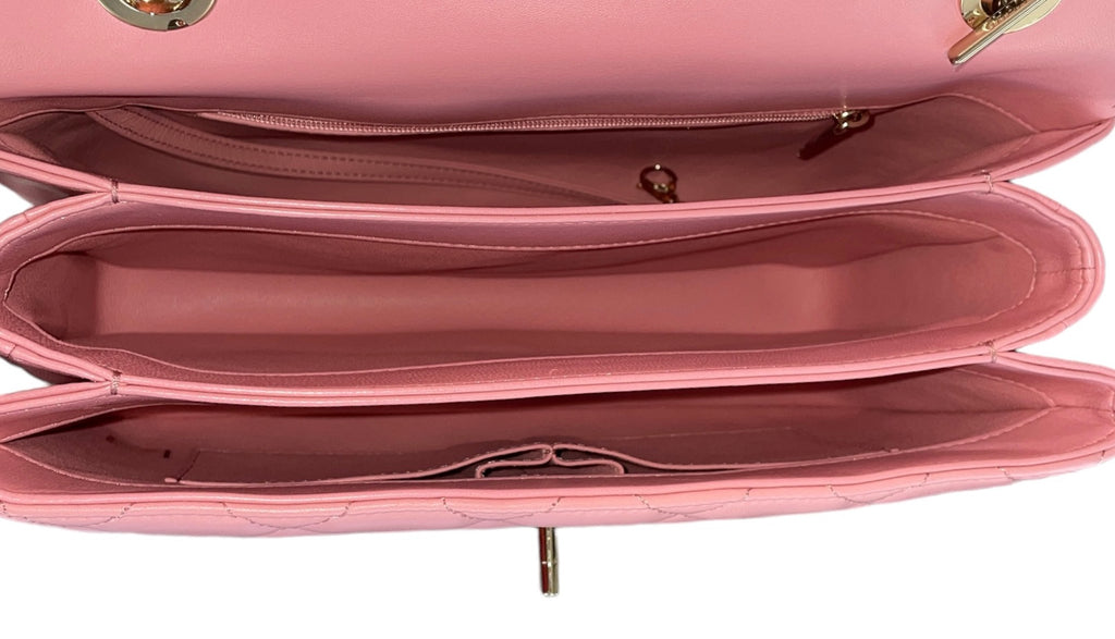 Chanel Pink Lambskin Medium Trendy Shoulder Bag