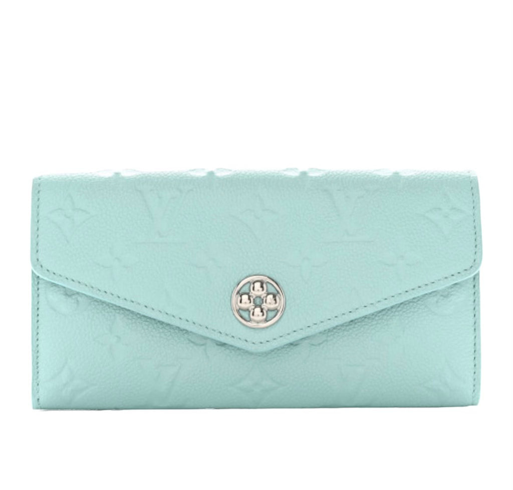 Louis Vuitton Pearly Blue Lagoon Empreinte Sarah Long Wallet