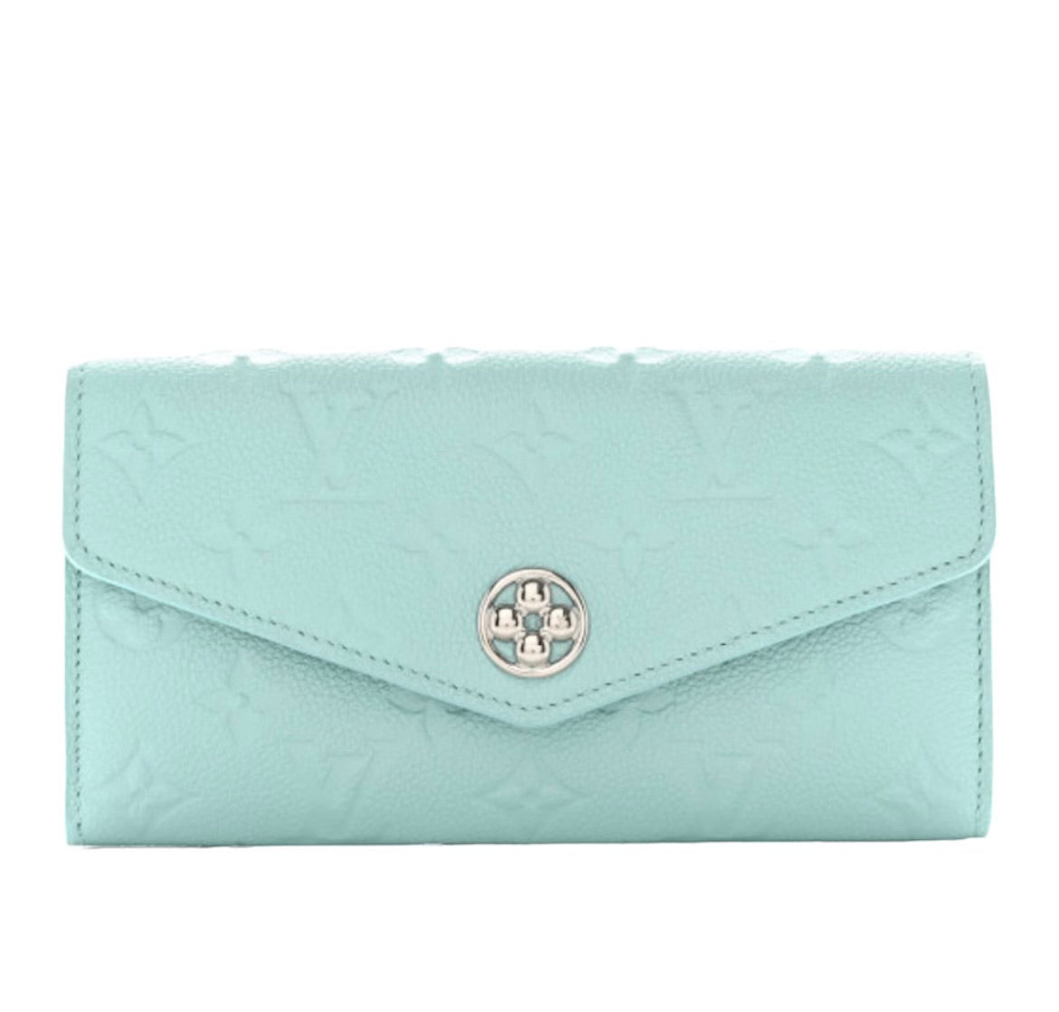 Louis Vuitton Pearly Blue Lagoon Empreinte Sarah Long Wallet