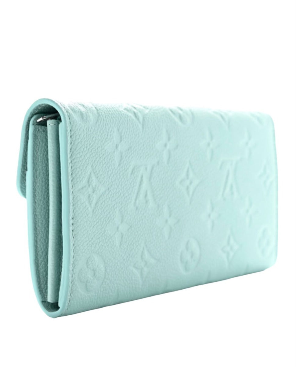 Louis Vuitton Pearly Blue Lagoon Empreinte Sarah Long Wallet