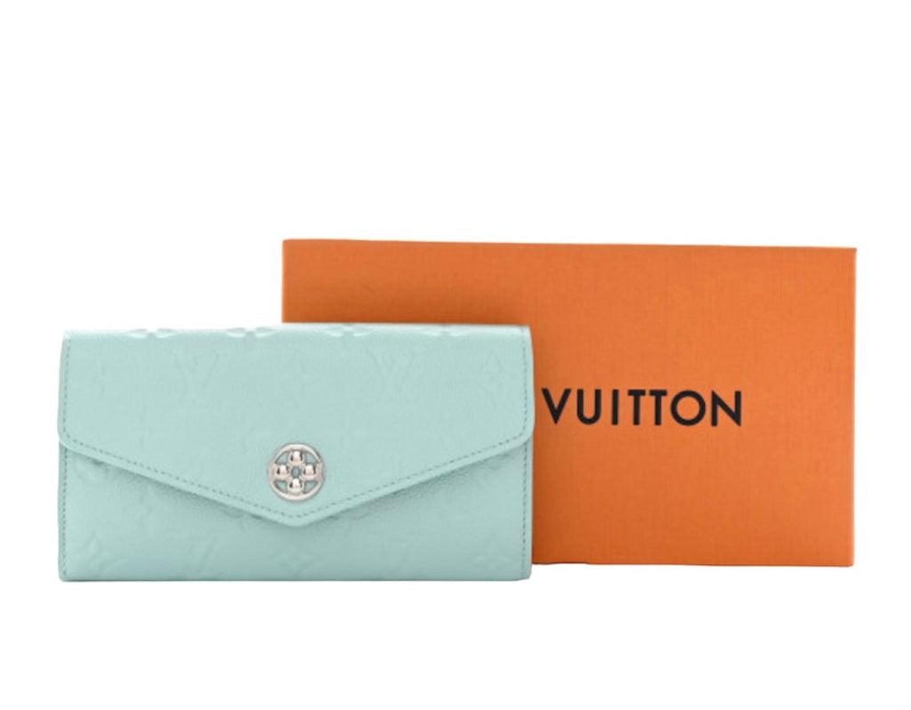 Louis Vuitton Pearly Blue Lagoon Empreinte Sarah Long Wallet