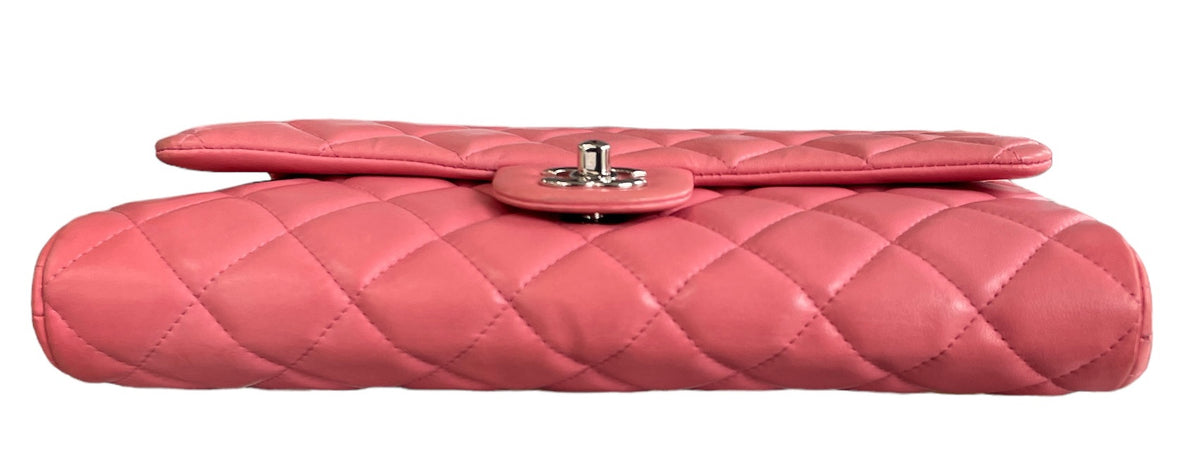 Chanel Pink Lambskin Matelasse Clutch on Chain
