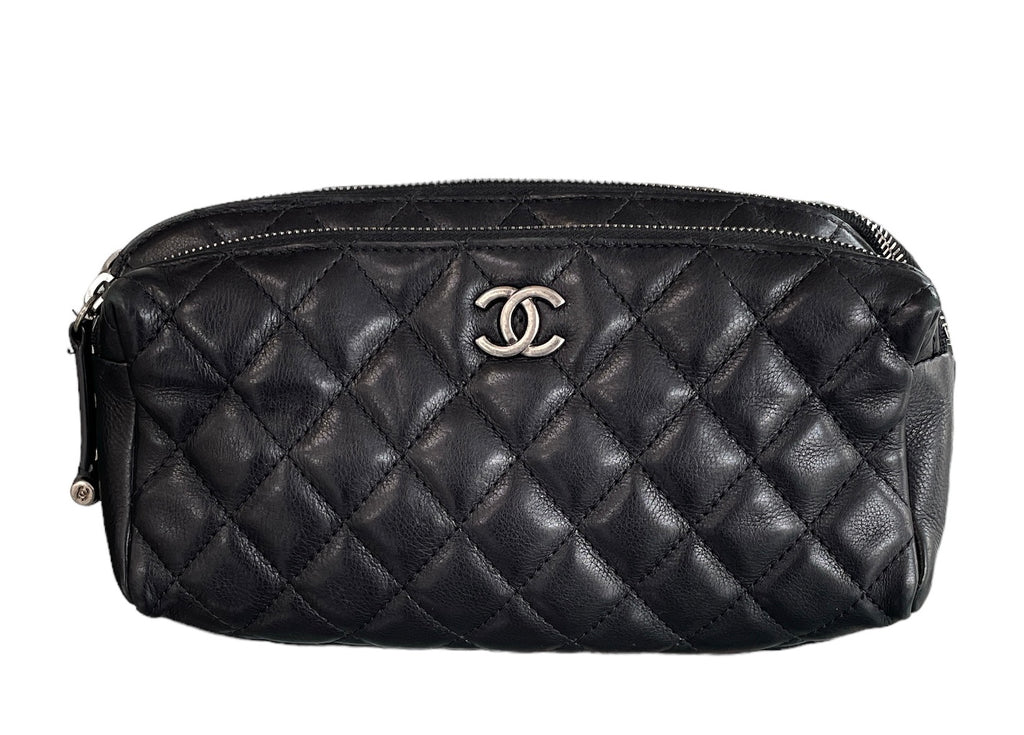 Chanel Black Quilted Calfskin Street CC Waist Bag