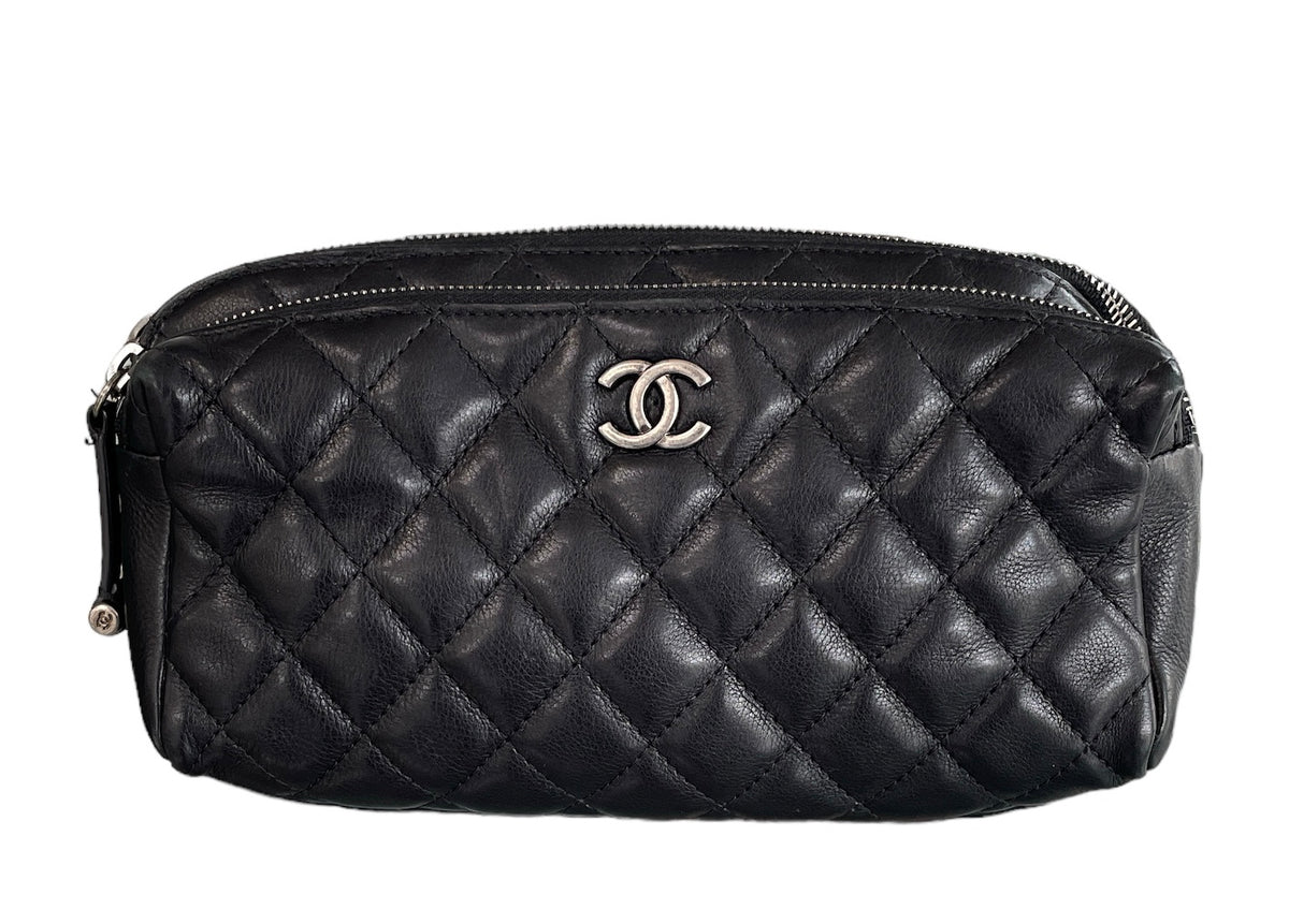 Chanel Black Quilted Calfskin Street CC Waist Bag