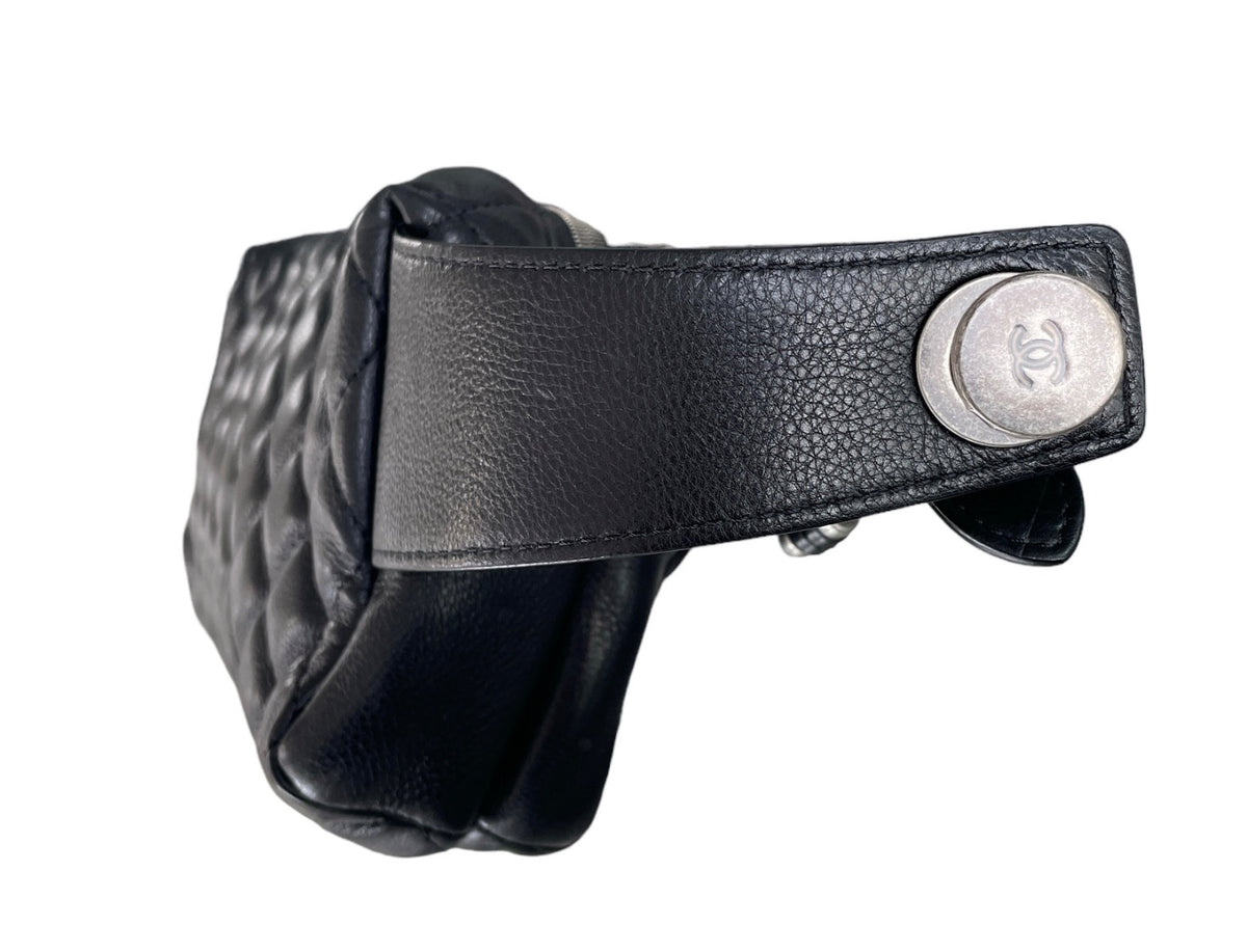 Chanel Black Quilted Calfskin Street CC Waist Bag