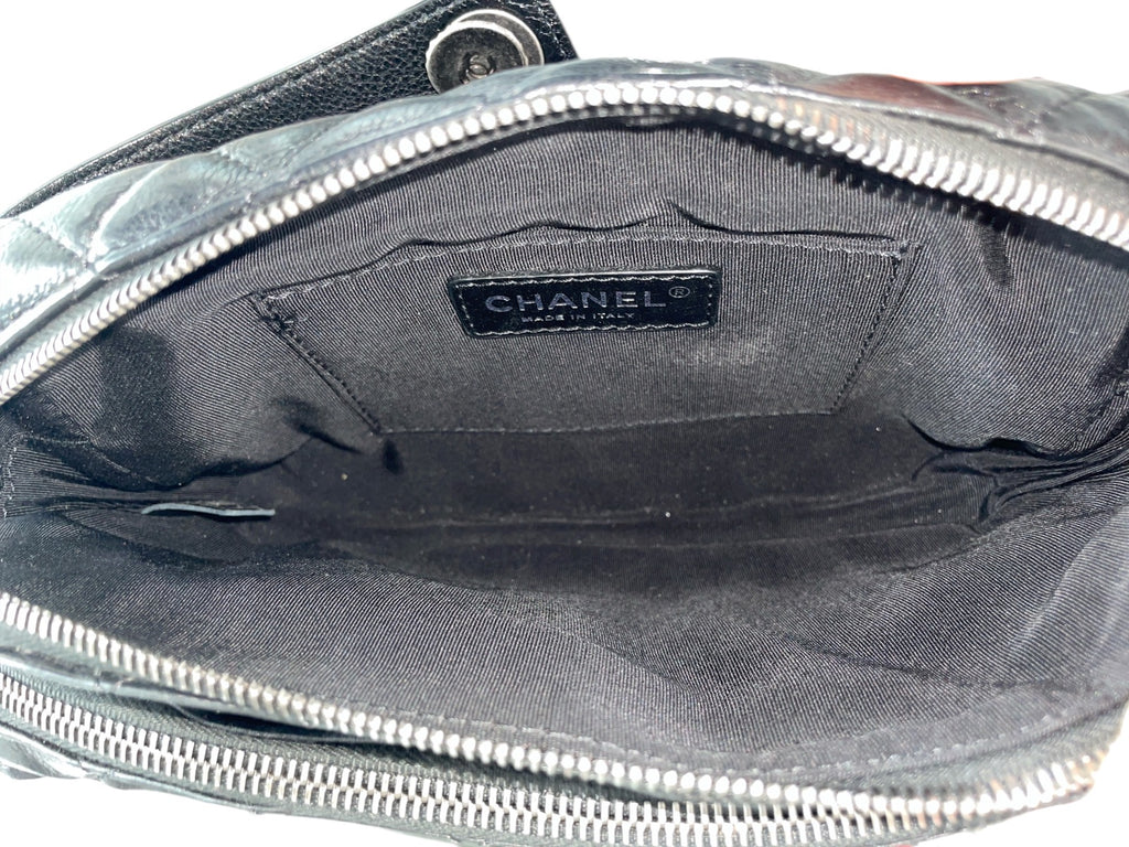 Chanel Black Quilted Calfskin Street CC Waist Bag