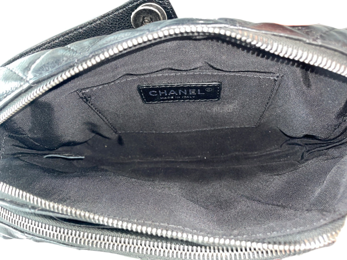 Chanel Black Quilted Calfskin Street CC Waist Bag