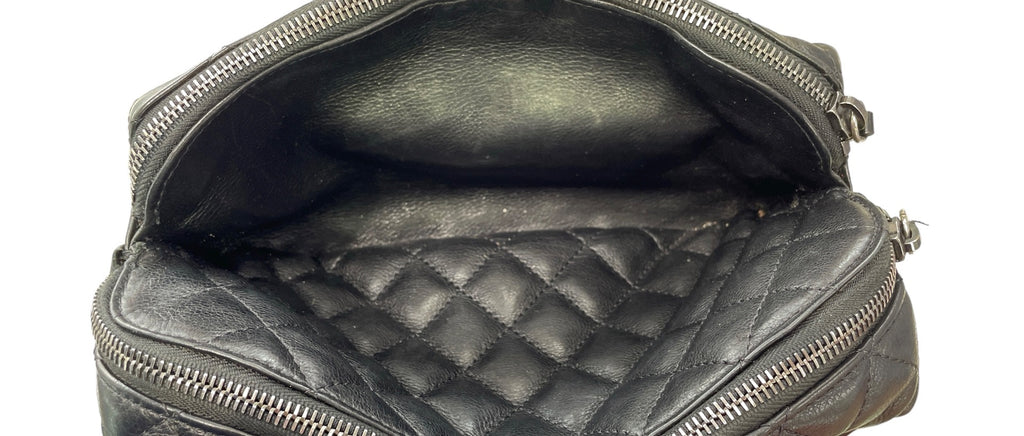 Chanel Black Quilted Calfskin Street CC Waist Bag