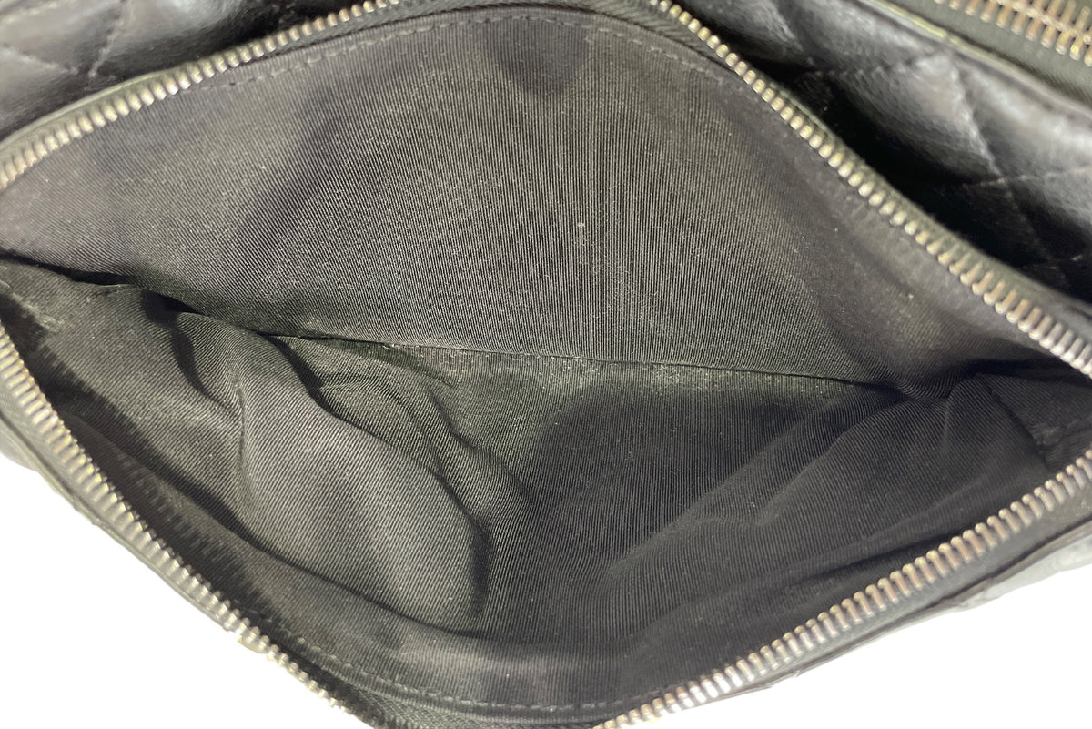 Chanel Black Quilted Calfskin Street CC Waist Bag