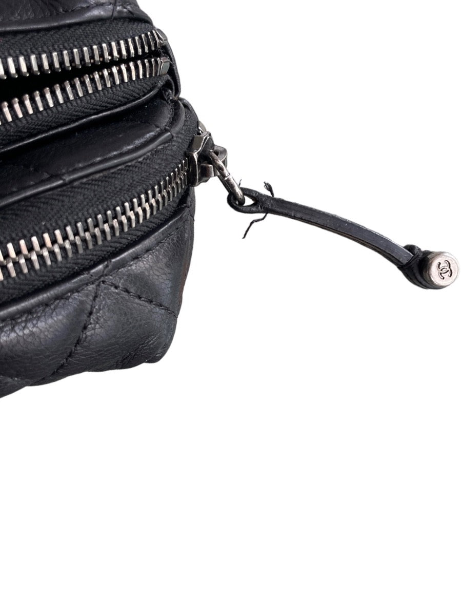 Chanel Black Quilted Calfskin Street CC Waist Bag