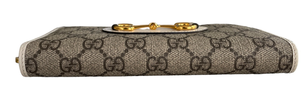 Gucci GG Supreme Calfskin Horsebit 1955 Zip Around Wallet