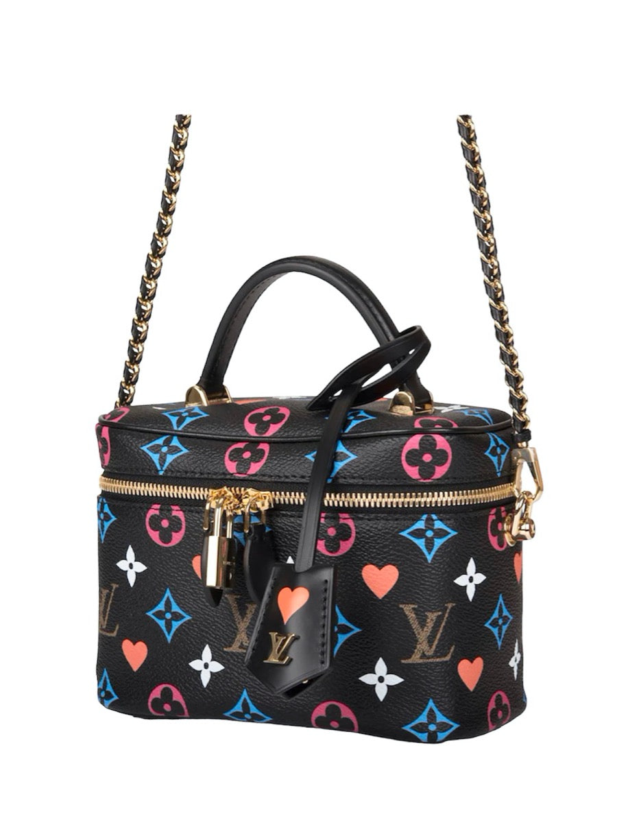 Louis Vuitton Black Multicolor Monogram Game On Vanity PM