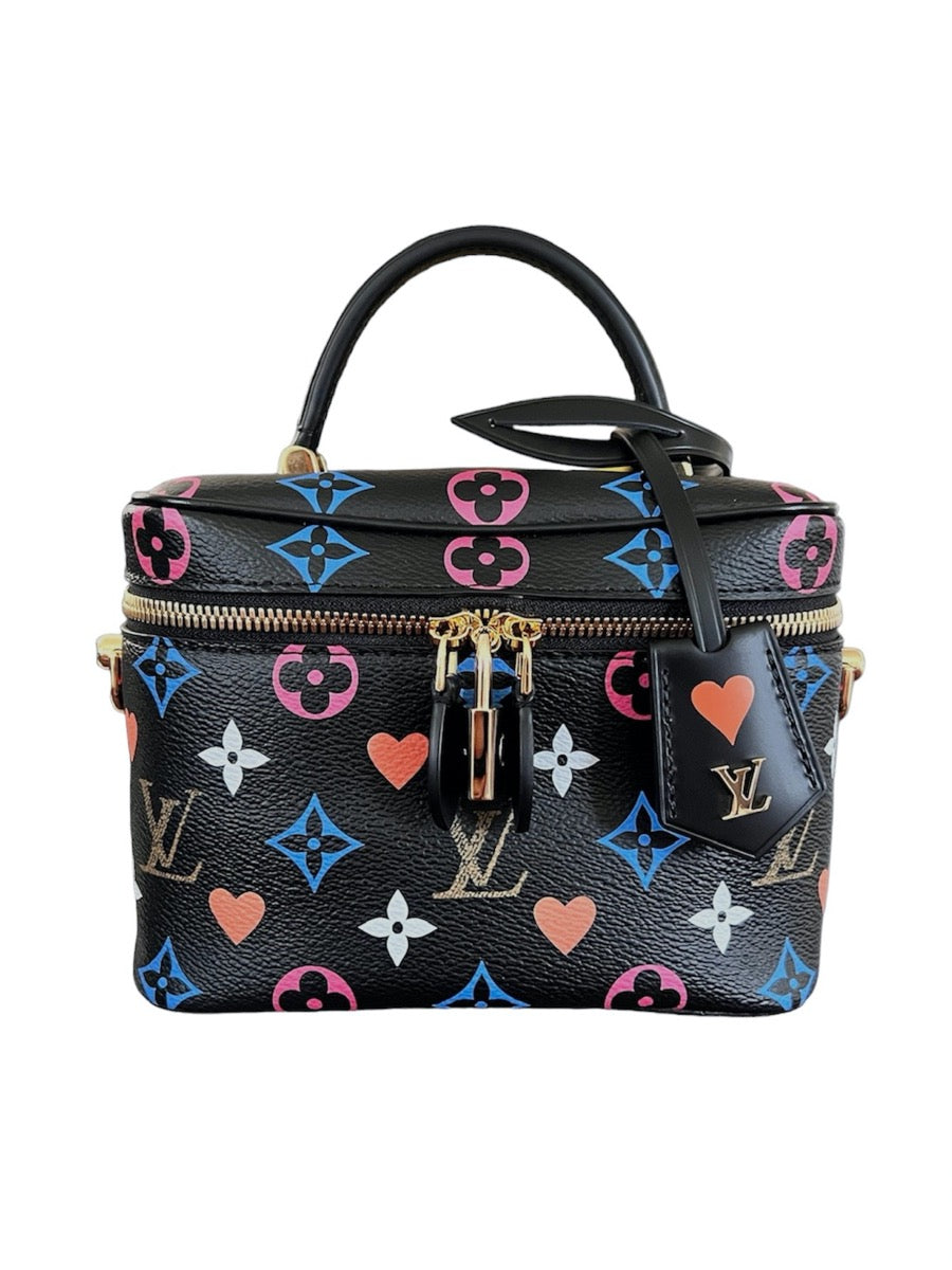 Louis Vuitton Black Multicolor Monogram Game On Vanity PM