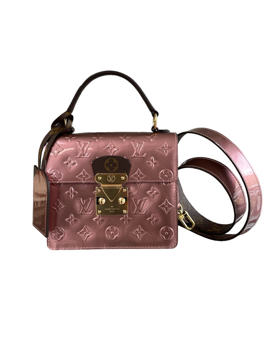 Louis Vuitton Monogram Vernis Spring Street Rose Pale Metallise