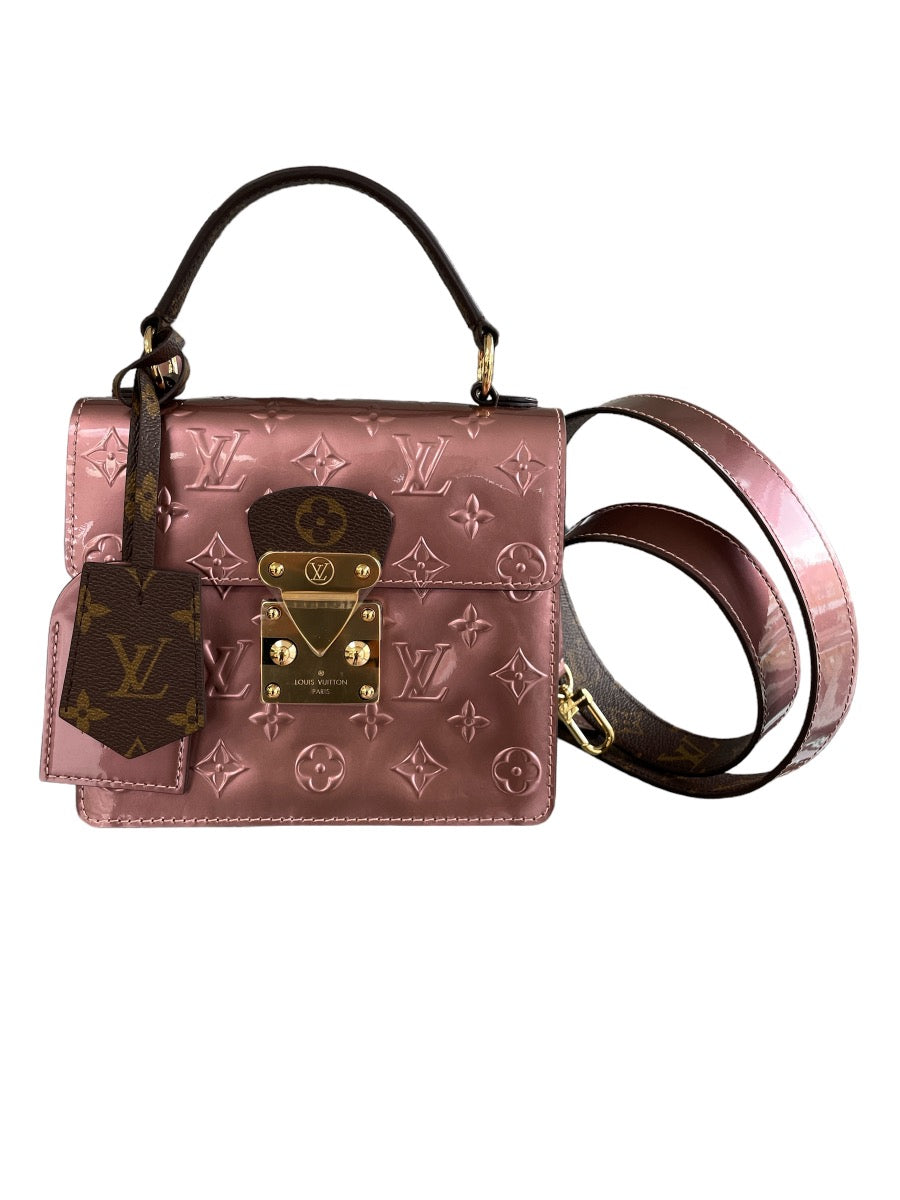 Louis Vuitton Monogram Vernis Spring Street Rose Pale Metallise