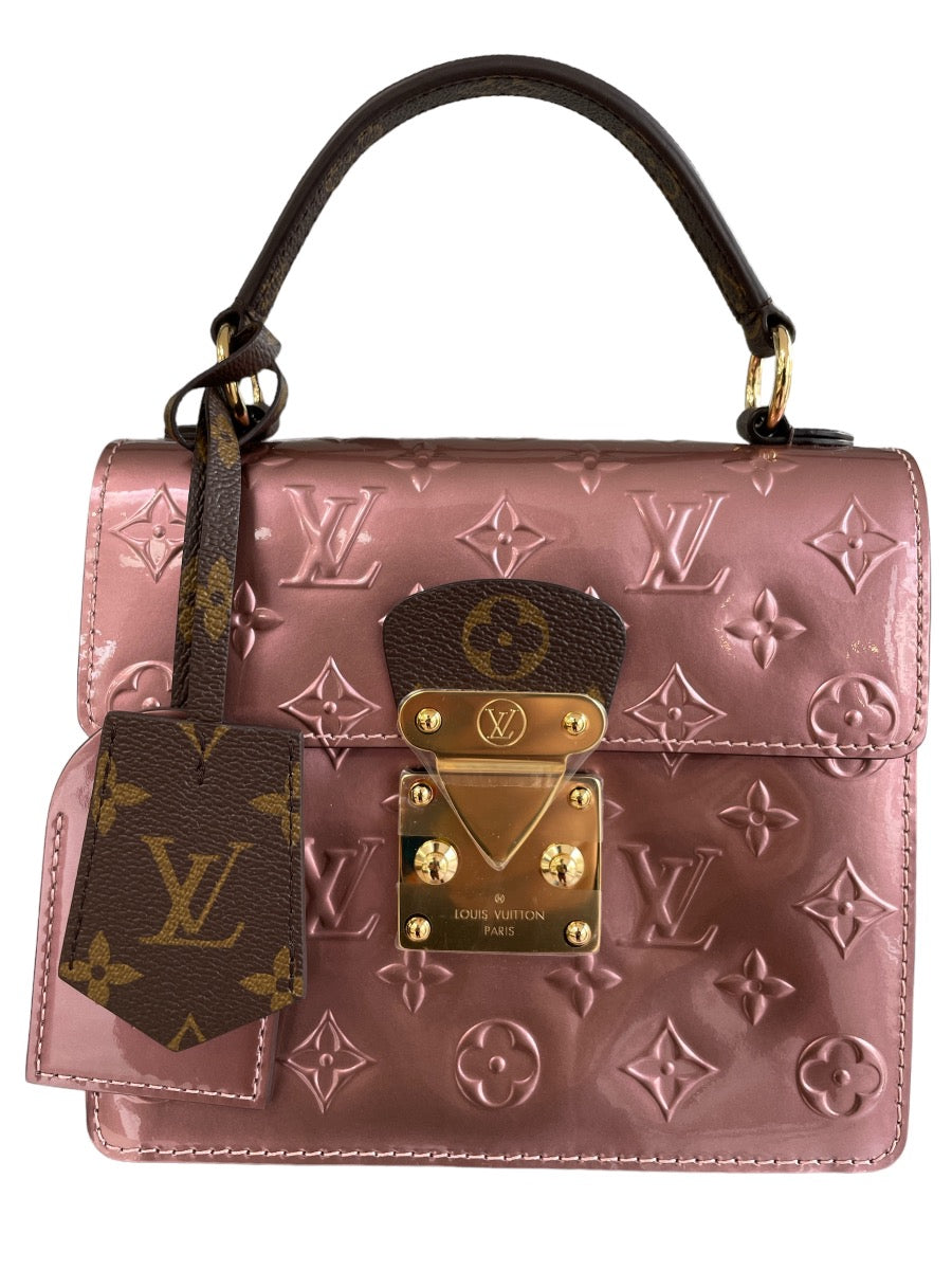 Louis Vuitton Monogram Vernis Spring Street Rose Pale Metallise