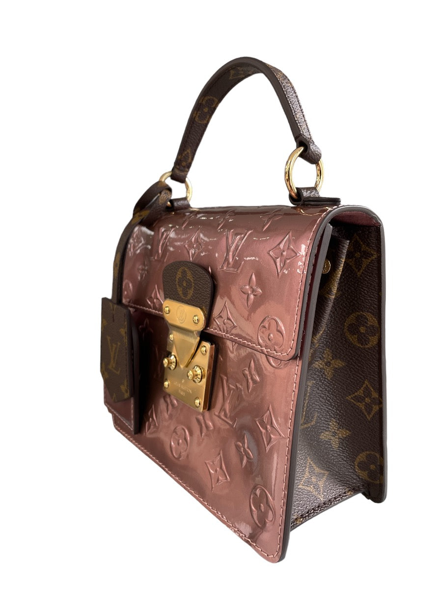 Louis Vuitton Monogram Vernis Spring Street Rose Pale Metallise