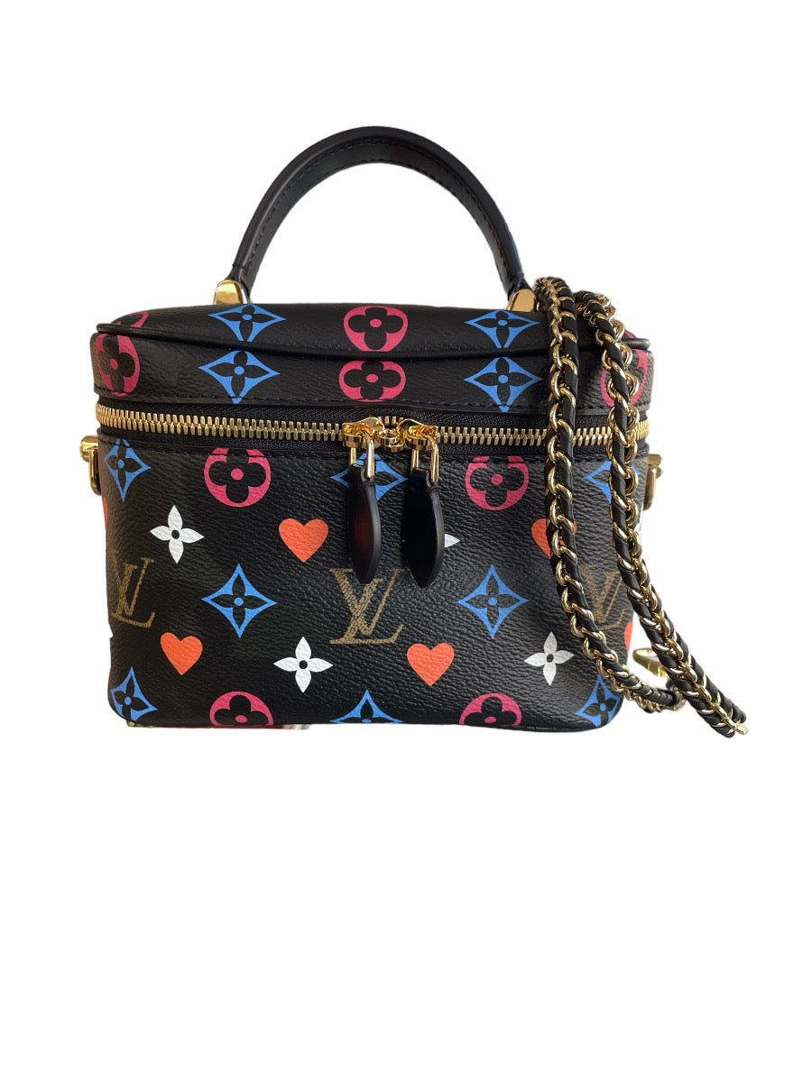 Louis Vuitton Black Multicolor Monogram Game On Vanity PM