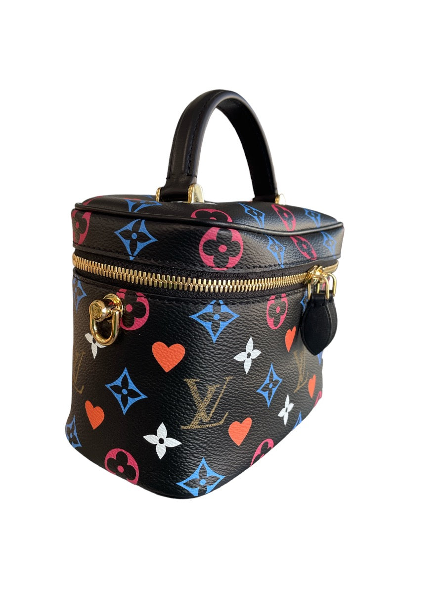 Louis Vuitton Black Multicolor Monogram Game On Vanity PM