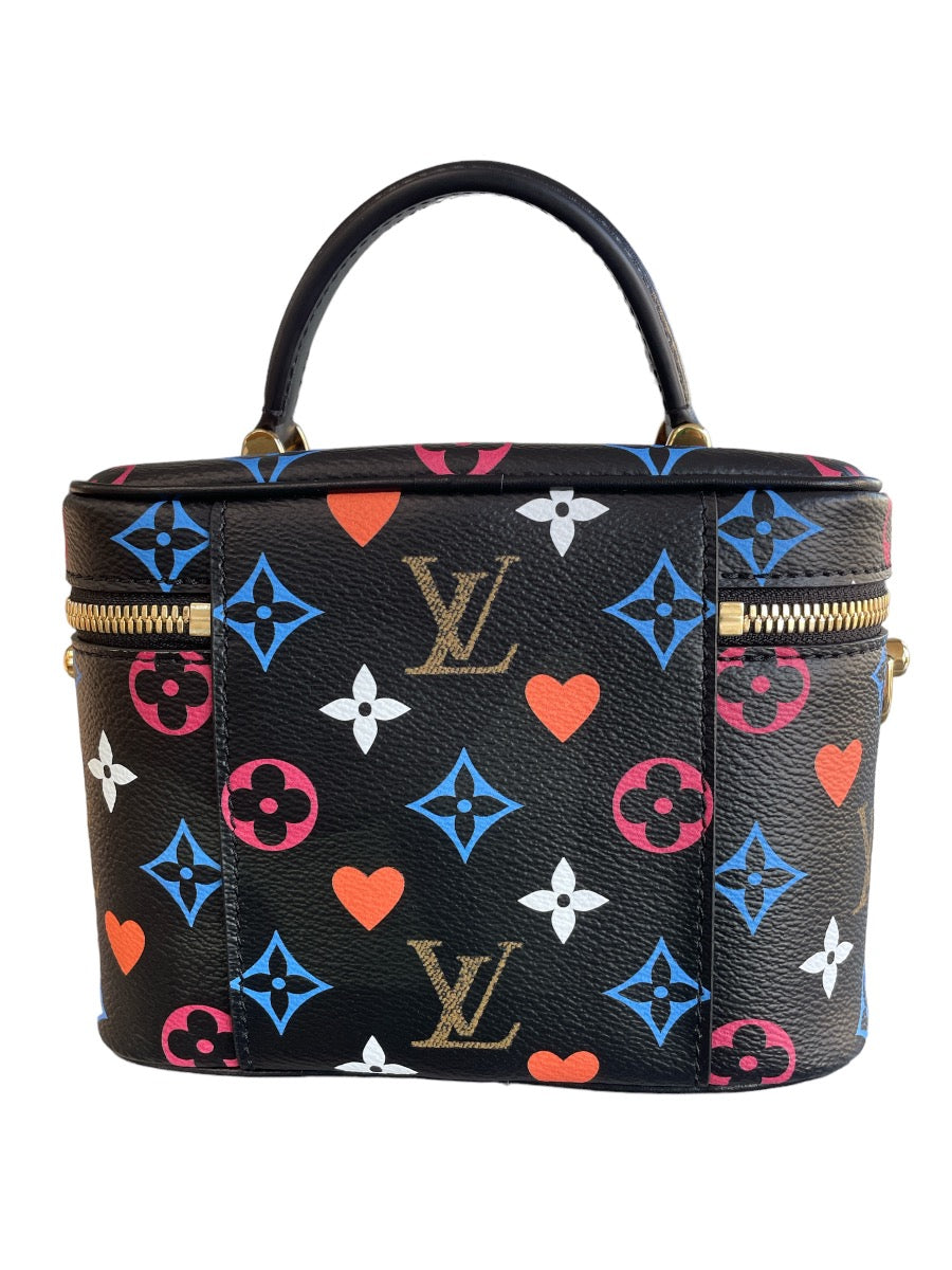Louis Vuitton Black Multicolor Monogram Game On Vanity PM
