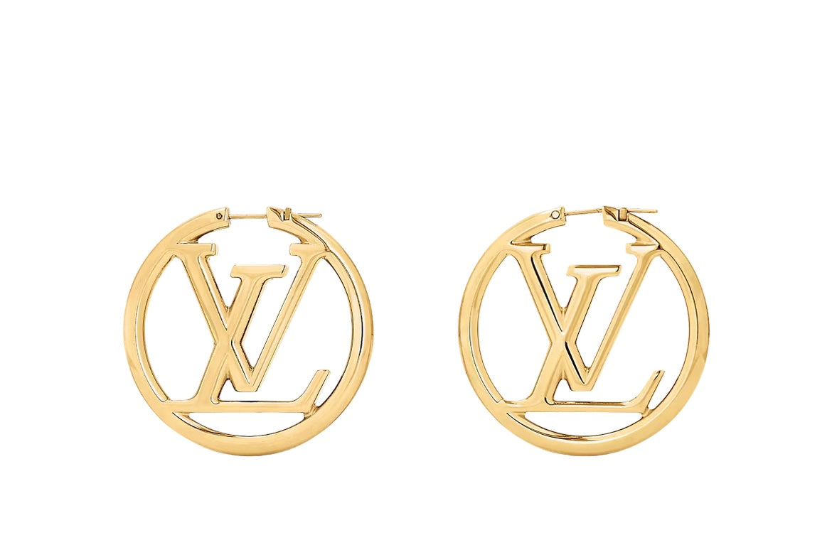 Louis Vuitton Hoop GM Gold Earrings