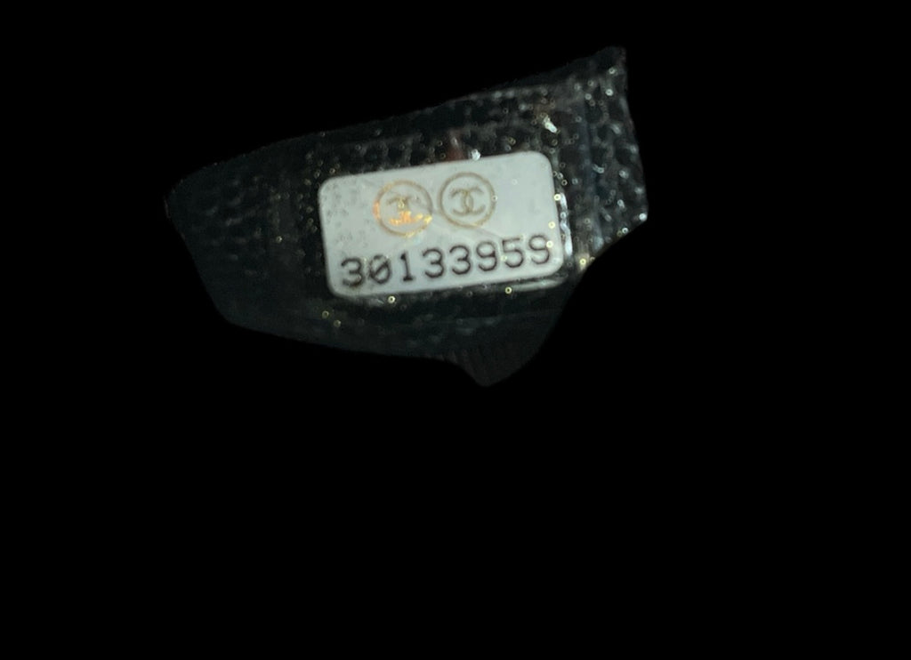 Chanel Black Caviar Small O Case Pouch