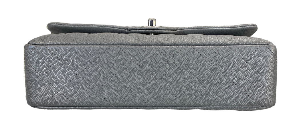 Chanel Gray Caviar Medium Double Flap Bag