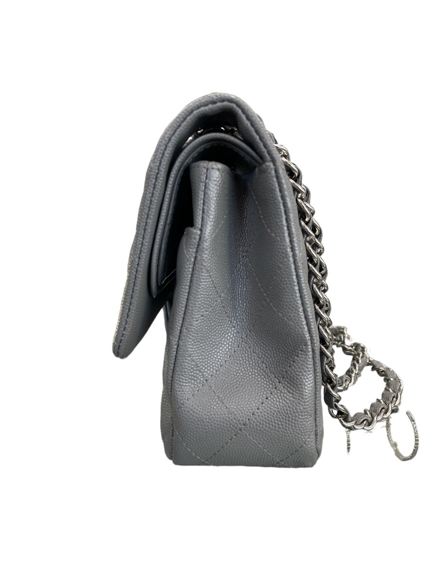 Chanel Gray Caviar Medium Double Flap Bag