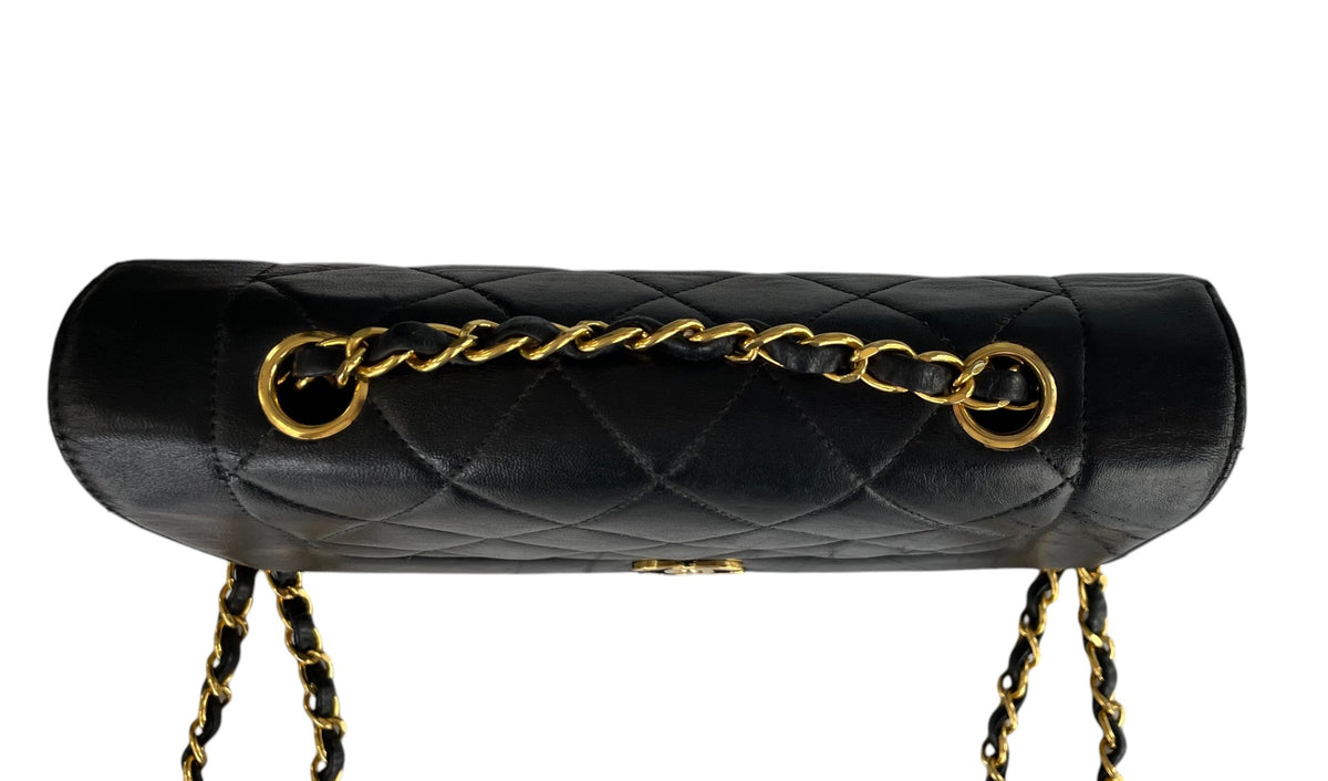 Chanel Black Lambskin Diana Single Flap Bag
