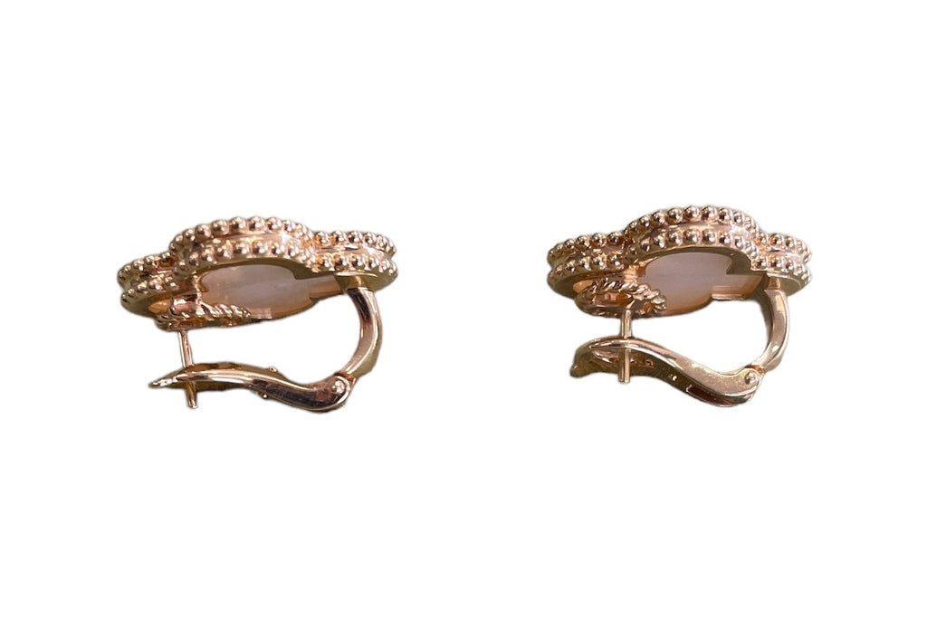 Van Cleef & Arpels 18K Yellow Gold and Mother of Pearl MAGIC Earrings