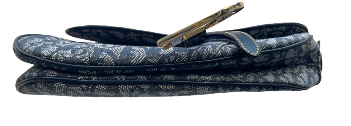 Christian Dior Navy Diorissimo Saddle Bag