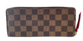 Louis Vuitton Damier Ebene Clemence Wallet Cherry