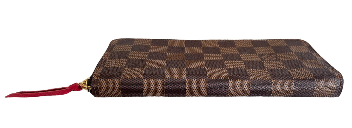 Louis Vuitton Damier Ebene Clemence Wallet Cherry