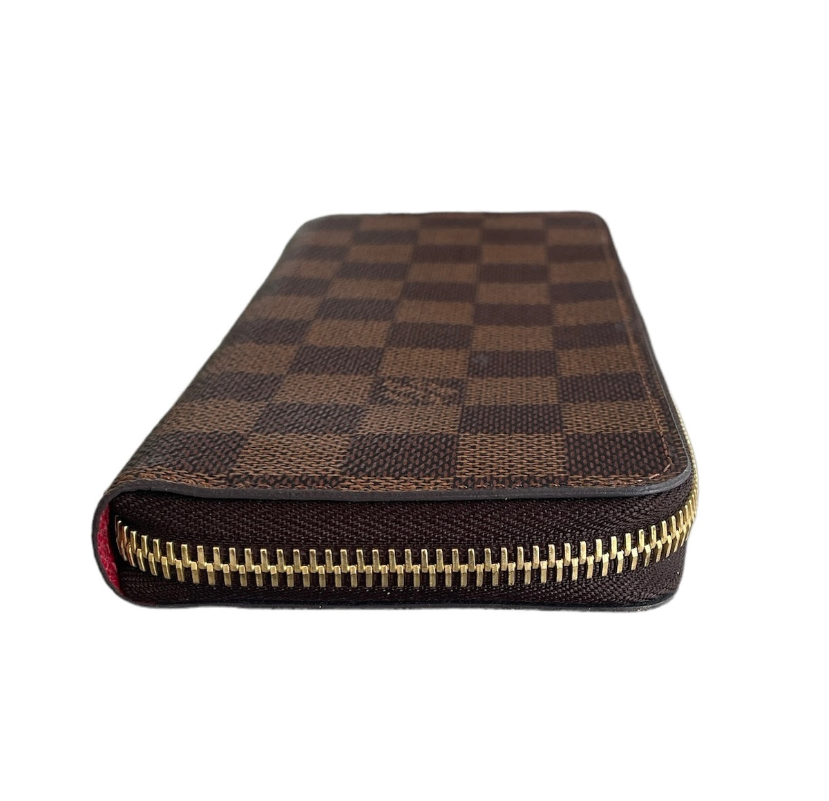 Louis Vuitton Damier Ebene Clemence Wallet Cherry