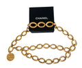 Chanel CC logo Large Medallion Charm Chain Belt