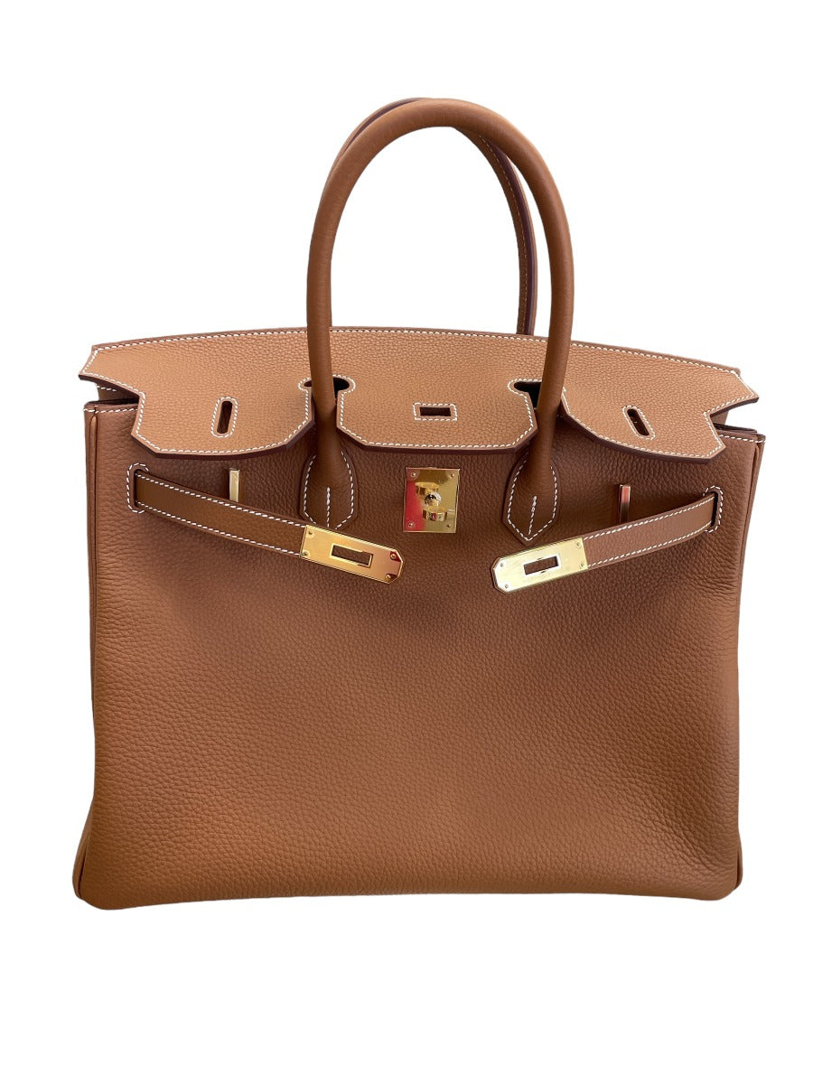 NIB 2024 Hermes Gold Togo Birkin 35 WGH