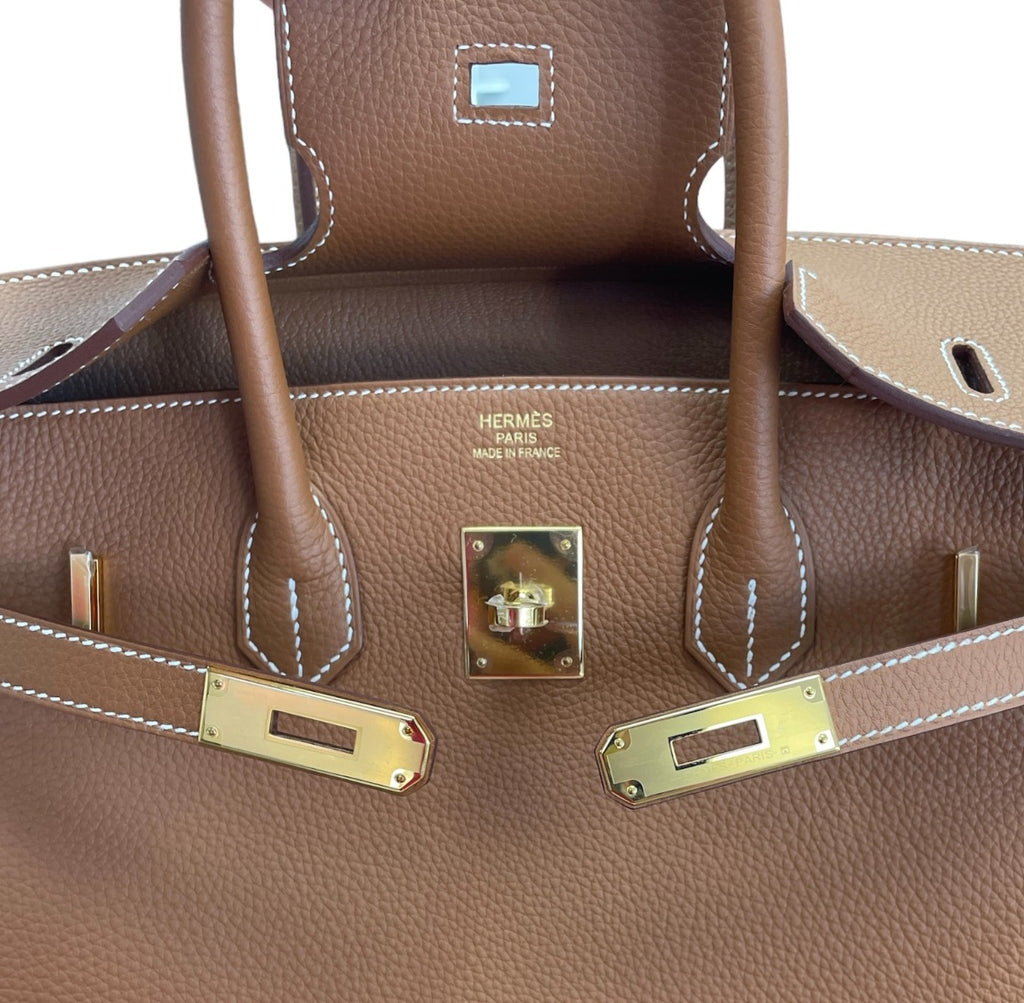 NIB 2024 Hermes Gold Togo Birkin 35 WGH