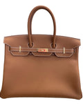 NIB 2024 Hermes Gold Togo Birkin 35 WGH
