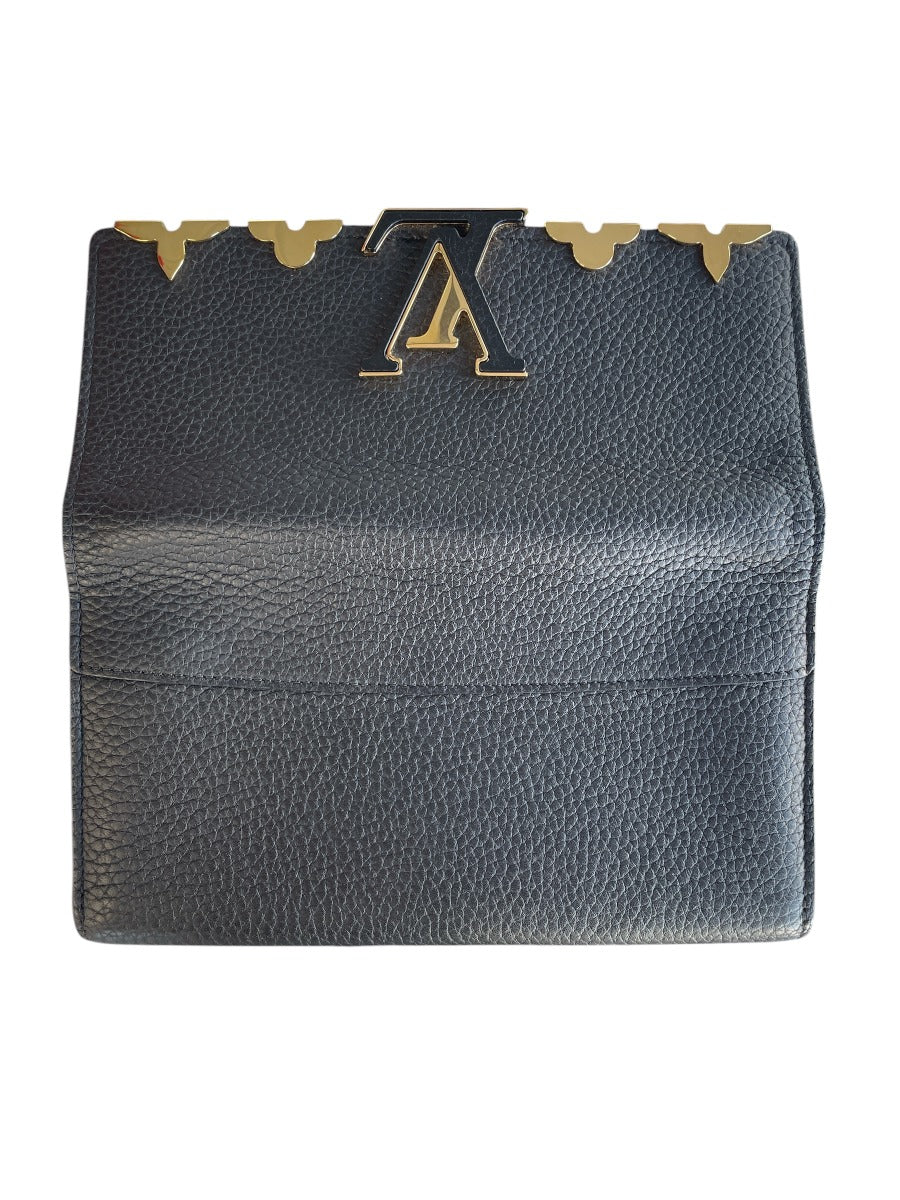 Louis Vuitton Black Taurillon Leather Capucines Wallet