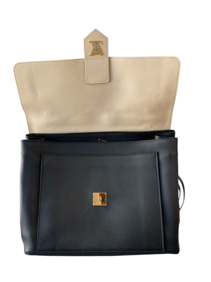 Louis Vuitton Vanille Black Calfskin Lockme MM Bag