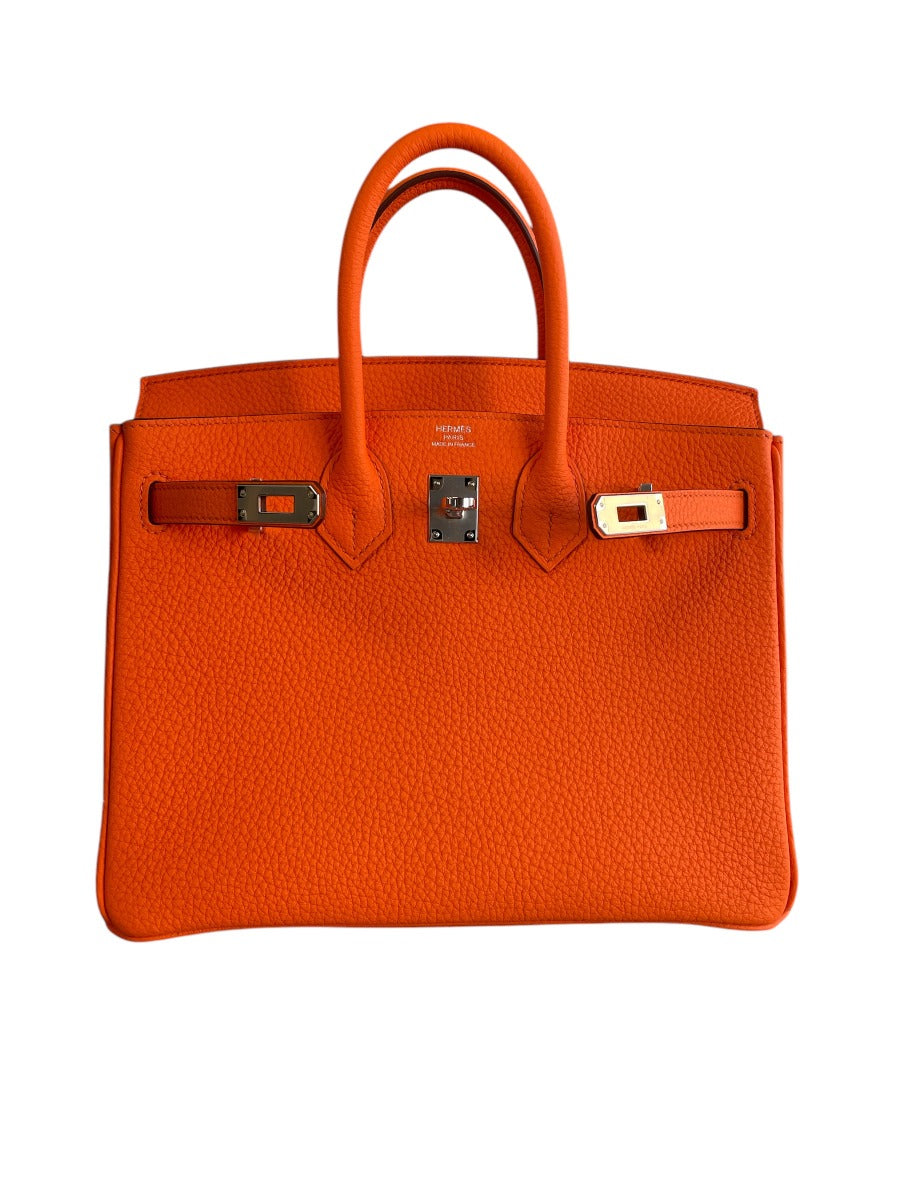 2023 Hermes Togo Orange Minium Birkin 25 WPH