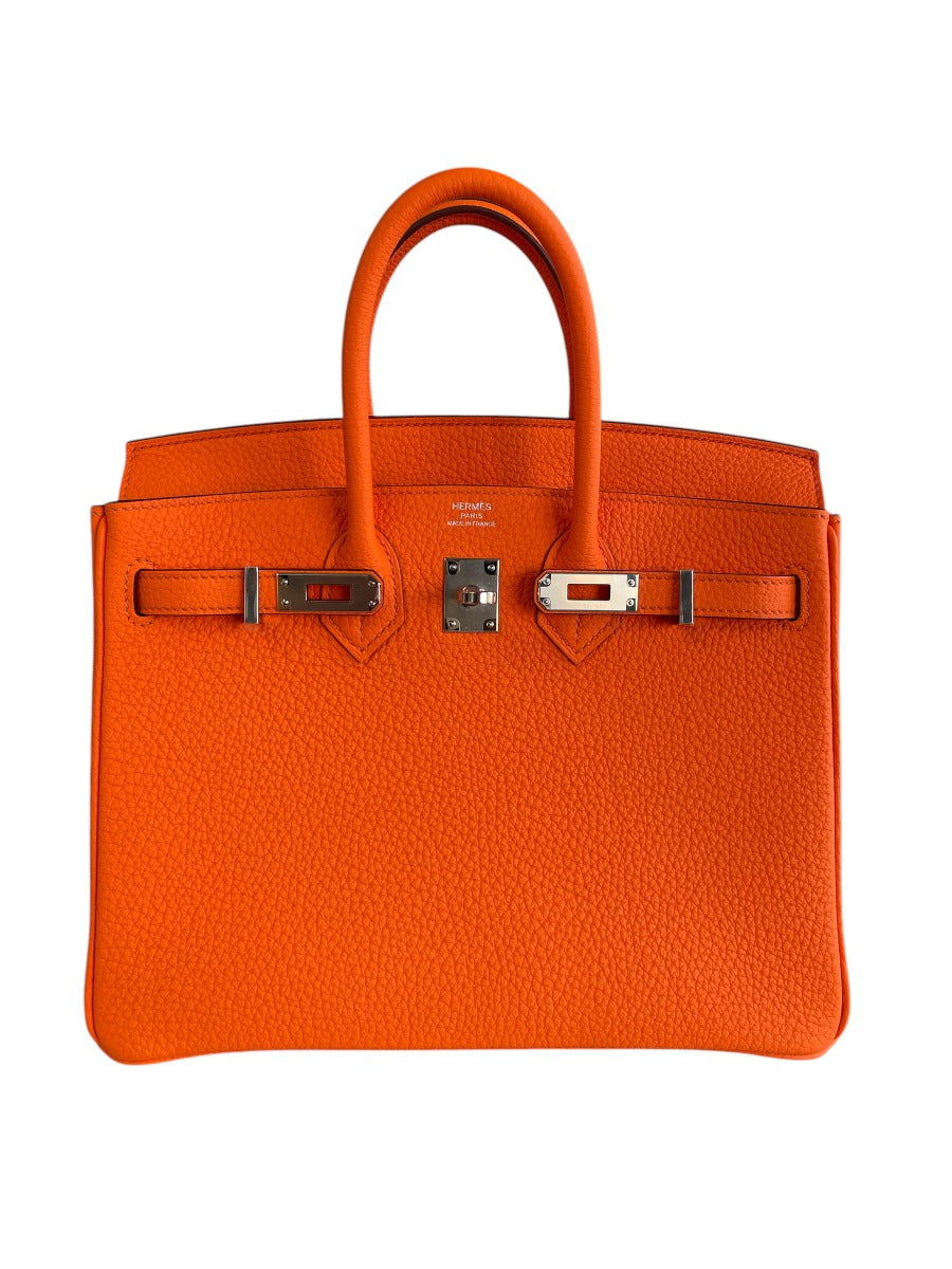 2023 Hermes Togo Orange Minium Birkin 25 WPH