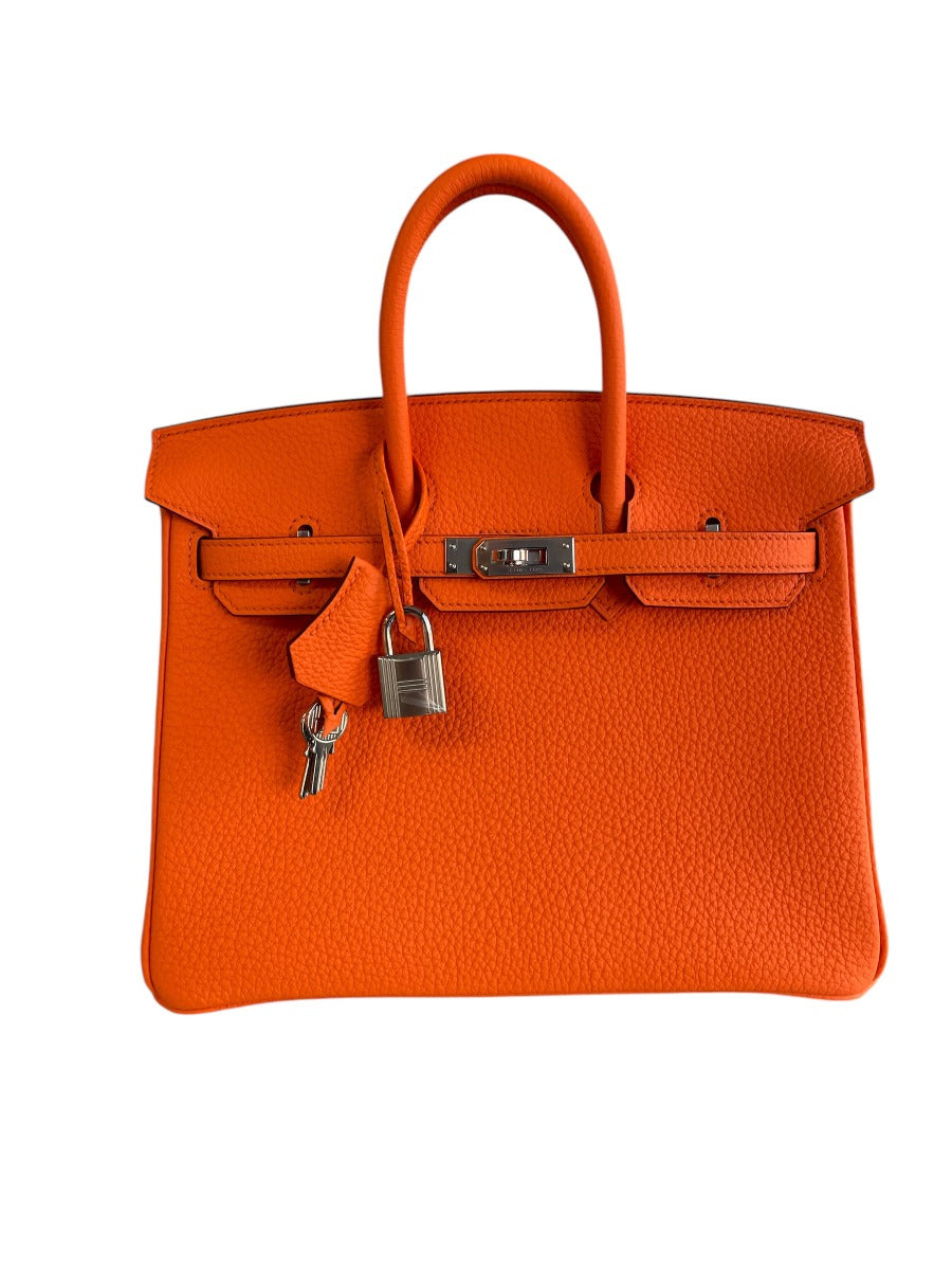 2023 Hermes Togo Orange Minium Birkin 25 WPH