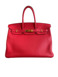 2012 Hermes Rouge Casaque Togo Birkin 35 WGH